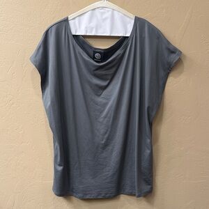 Bobeau Charcoal Short Sleeve Top